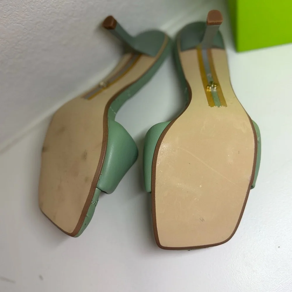 Sam Edelman Mint Quilted Heels